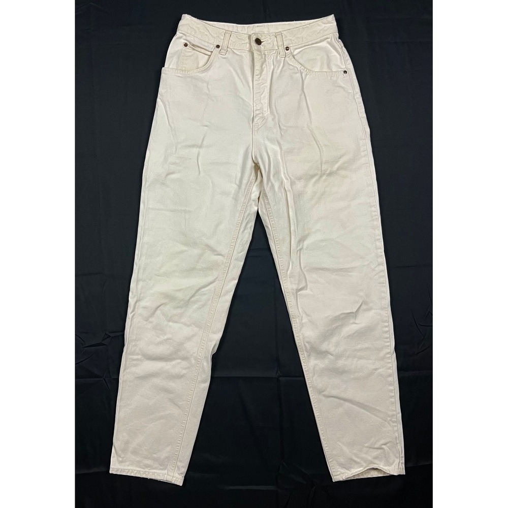 VTG 80's EDWIN Jeans LA SLIM Off White Denim Pants W32 L32 Made in Japan